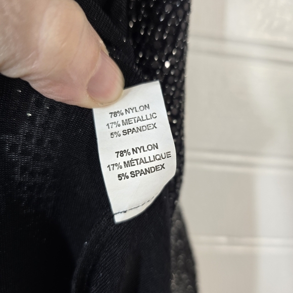 NWOT Ramy Brook Gavin Metallic Wide Leg Pant Black 14 - Picture 10 of 11